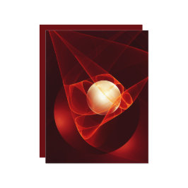 Abstrakt Modern Red Creme Fantasy Fraktal Art