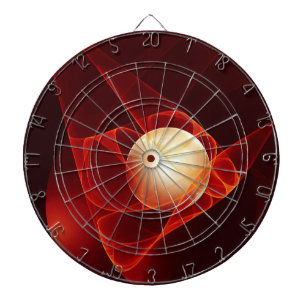 Abstrakt Modern Red Creme Fantasy Fraktal Art Dartscheibe