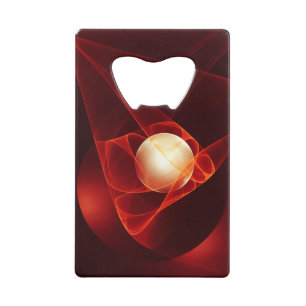 Abstrakt Modern Red Creme Fantasy Fraktal Art Geldbeutel Flaschenöffner
