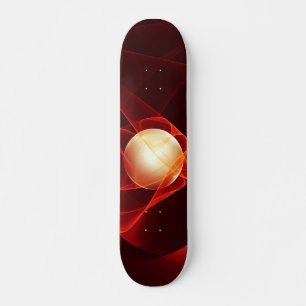 Abstrakt Modern Red Creme Fantasy Fraktal Art Skateboard