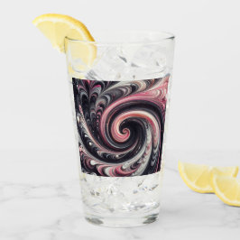 Abstrakt modern, rosa, schwarz und weiß glas