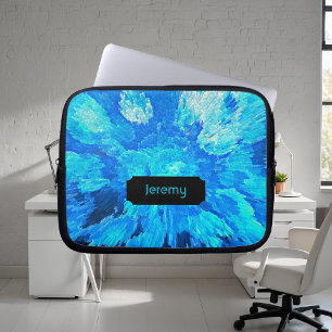 Abstrakt, modern, türkis, hawaiianisches Mosaik Laptopschutzhülle