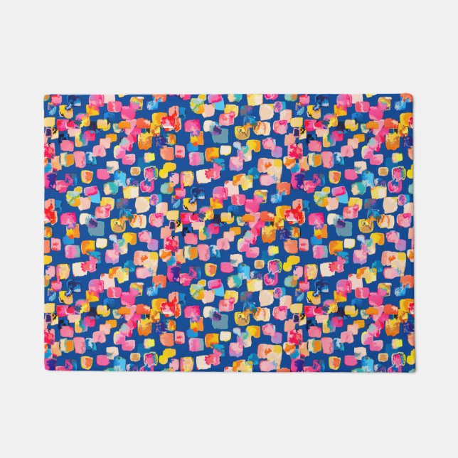 Abstrakt modern und farbenfroh fußmatte (Vorderseite)