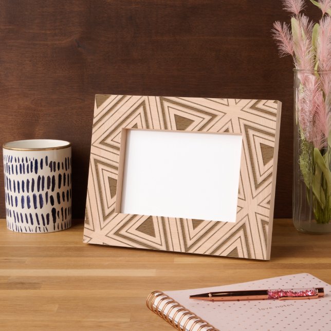 Abstrakt Moderne Geometrie Elegante Klassische Mas Geätzte Rahmen (Linke Ecke)