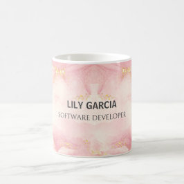 Abstrakt moderne, individuell anpassbare Rosa Wass Kaffeetasse