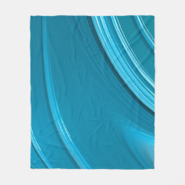 Abstrakt Moderner Aquamariner Blauer Swirl Fleecedecke