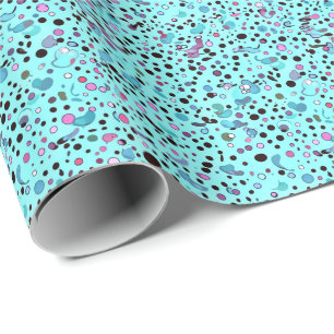 Abstrakt Modernes Aquamarines Blaumuster Geschenkpapier