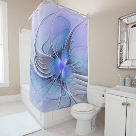Abstrakt Modernes Fraktal Art Lavendel Duschvorhang