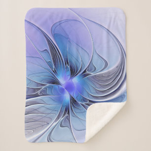 Abstrakt Modernes Fraktal Art Lavendel Sherpadecke
