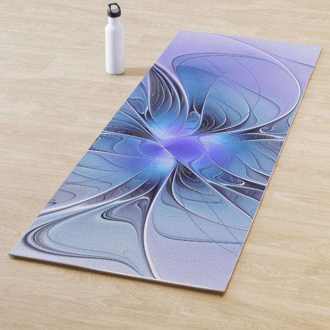 Abstrakt Modernes Fraktal Art Lavendel Yogamatte (Beispiel)
