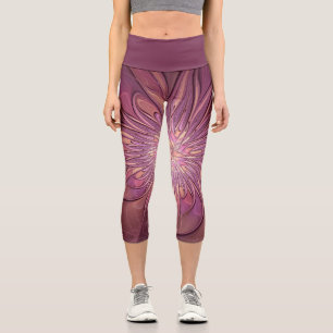 Abstrakt Modernes Fraktal Capri Leggings