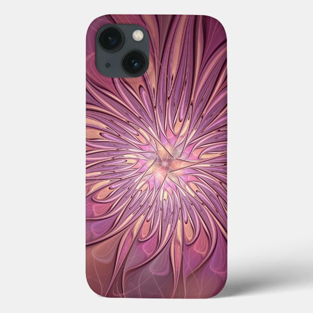 Abstrakt Modernes Fraktal Florenz Kunst, Dichtung  Case-Mate iPhone Hülle (Rückseite)