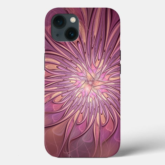 Abstrakt Modernes Fraktal Florenz Kunst, Dichtung  Case-Mate iPhone Hülle (Rückseite)