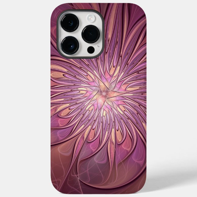 Abstrakt Modernes Fraktal Florenz Kunst, Dichtung  Case-Mate iPhone Hülle (Rückseite)