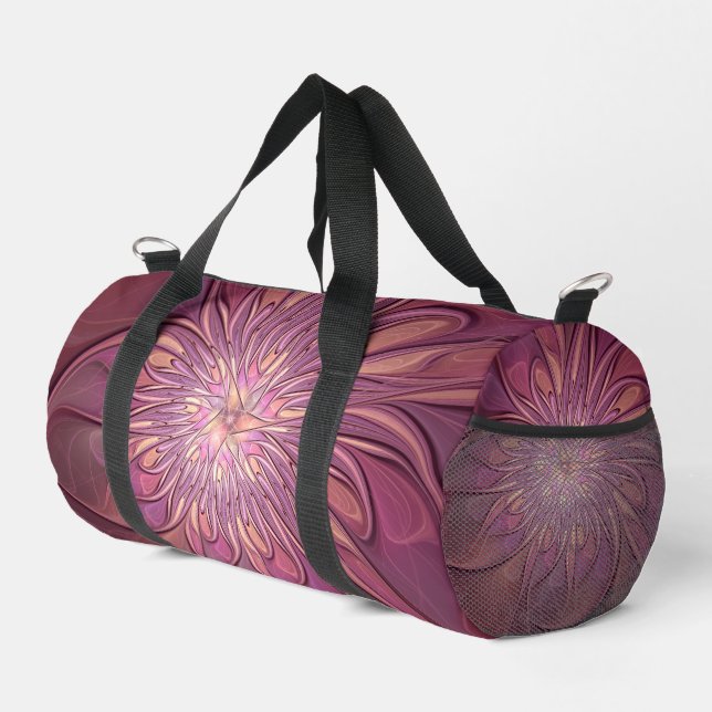 Abstrakt Modernes Fraktal Florenz Kunst, Dichtung  Duffle Bag (Rechte Ecke)