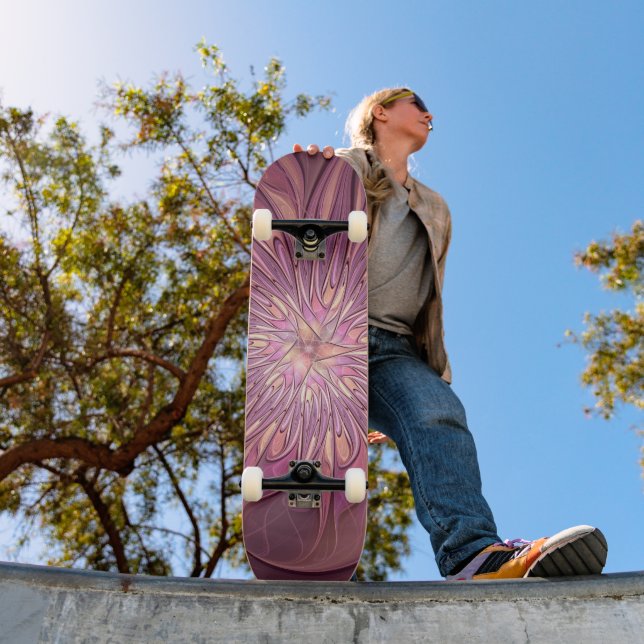 Abstrakt Modernes Fraktal Florenz Kunst, Dichtung  Skateboard (Außenbereich 1)