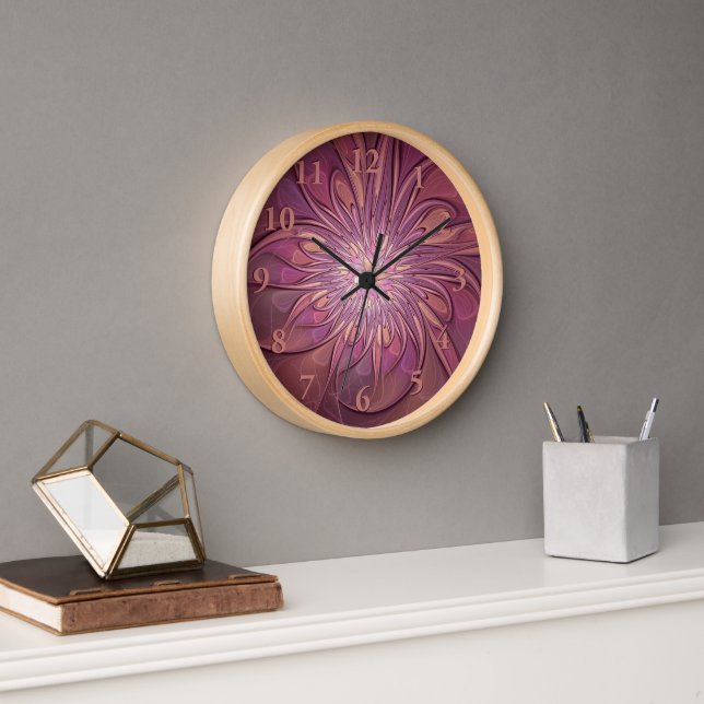 Abstrakt Modernes Fraktal Florenz Kunst, Dichtung  Uhr (Büro)