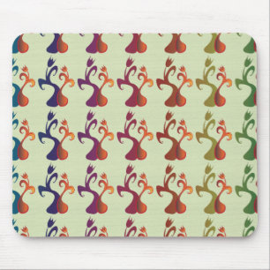 Abstrakt Modernes Multicolor Tulip Blumendesign Mousepad