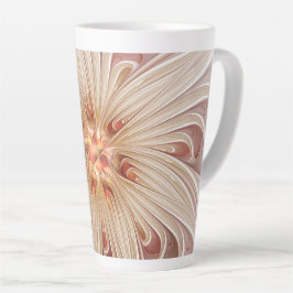 Abstrakt Modernes Peach Pasta Blume Fraktal Milchtasse