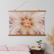 Abstrakt Modernes Peach Pasta Blume Fraktal
