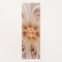 Abstrakt Modernes Peach Pasta Blume Fraktal Yogamatte