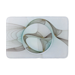 Abstrakt Modernes Türkis Braun Gold Elegante Badematte