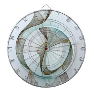 Abstrakt Modernes Türkis Braun Gold Elegante Dartscheibe