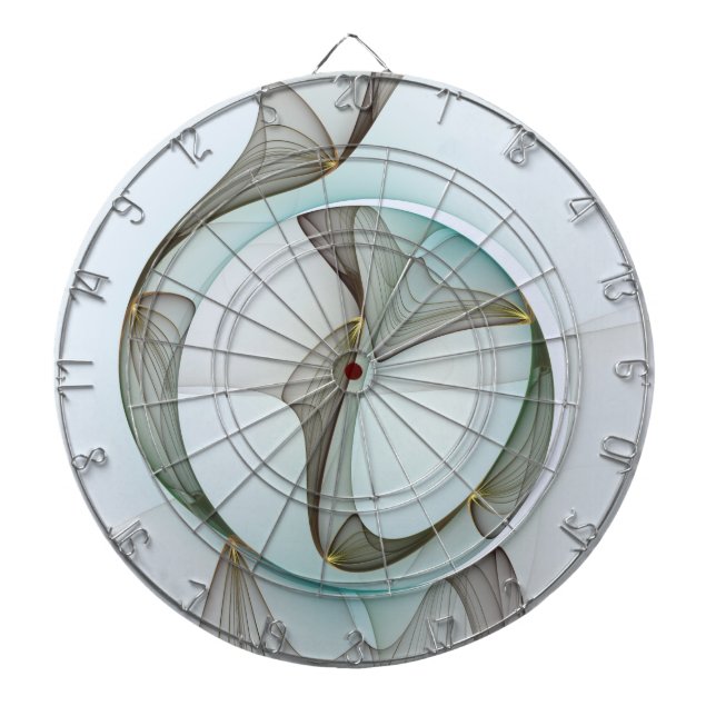 Abstrakt Modernes Türkis Braun Gold Elegante Dartscheibe (vorne)