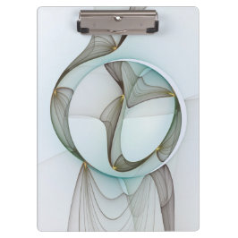 Abstrakt Modernes Türkis Braun Gold Elegante Klemmbrett