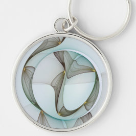 Abstrakt Modernes Türkis Braun Gold Elegante Schlüsselanhänger