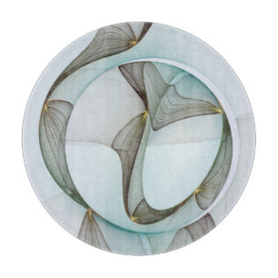 Abstrakt Modernes Türkis Braun Gold Elegante Schneidebrett