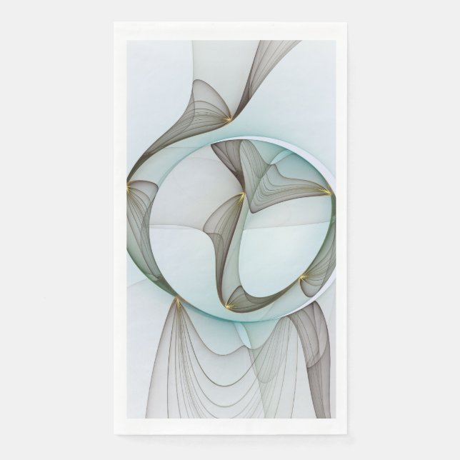 Abstrakt Modernes Türkis Braun Gold Elegante Serviette (Vorderseite)