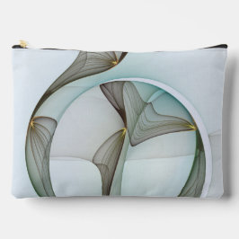 Abstrakt Modernes Türkis Braun Gold Elegante Zubehörtasche