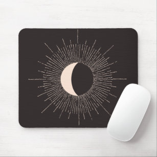 Abstrakt Moon Burst Eclipse Mousepad