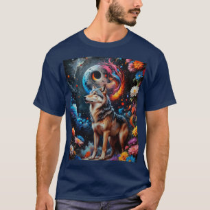 Abstrakt Moon Wolf T-Shirt