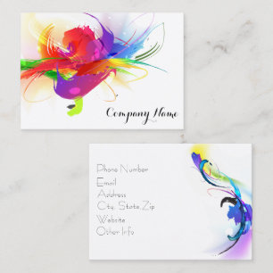 Abstrakt Morning Glory Lorikeet Paint Spritzers 2 Visitenkarte