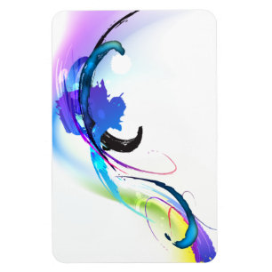 Abstrakt Morning Glory Paint Spritzers Magnet