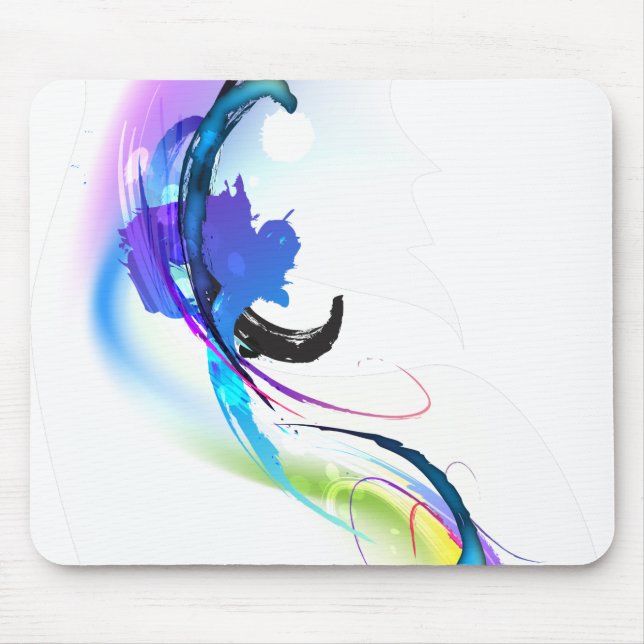Abstrakt Morning Glory Paint Spritzers Mousepad (Vorne)