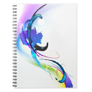 Abstrakt Morning Glory Paint Spritzers Notizblock