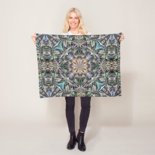 Abstrakt Multicolor Sukkulentgarten Rosette Fleecedecke