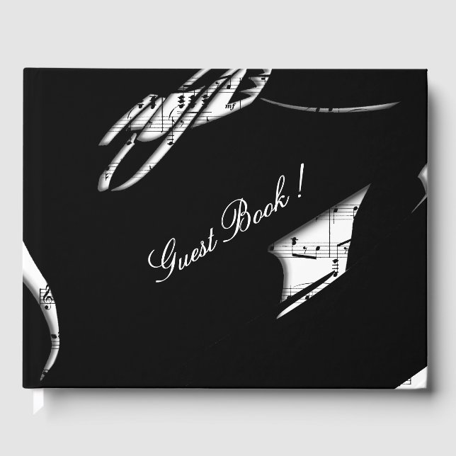 Abstrakt Music Guest Book Gästebuch (Vorderseite)