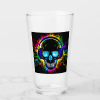 Abstrakt Music Skull Rock Colorful Electric Loud H