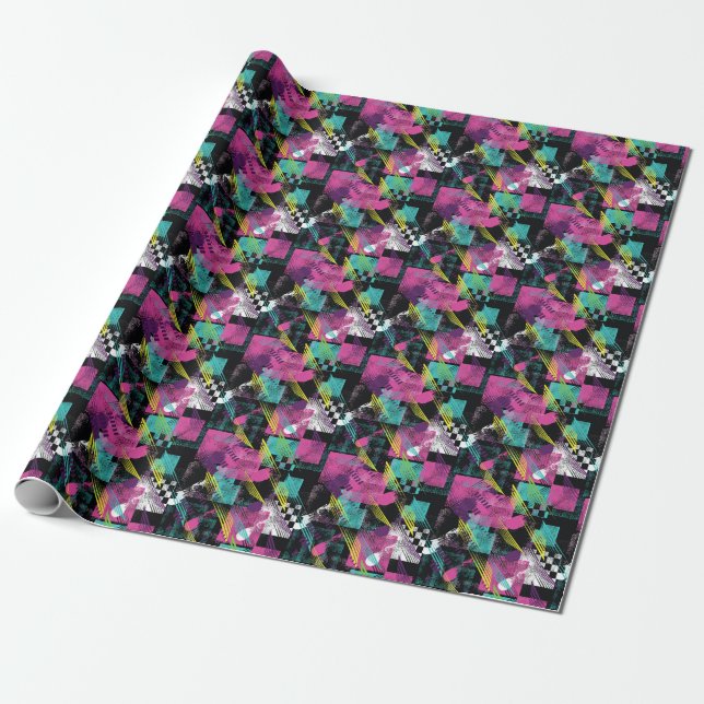 Abstrakt nahtlos, Mädchen Jungs Mode, bunt. Geschenkpapier (Ungerollt)