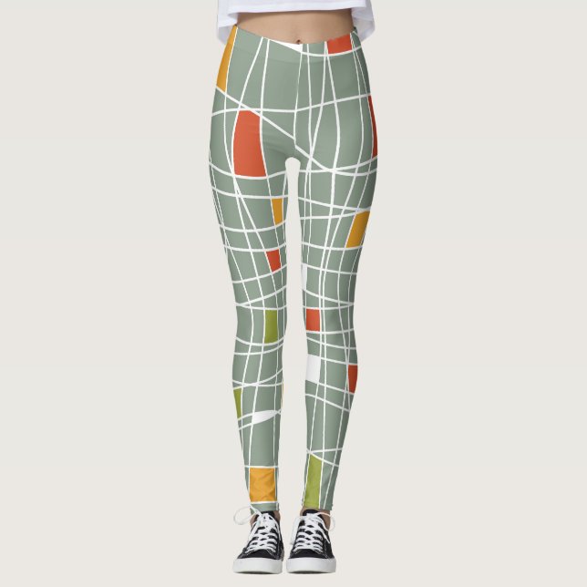 Abstrakt Nahtlos: Modernes Musterdesign. Leggings (Vorderseite)