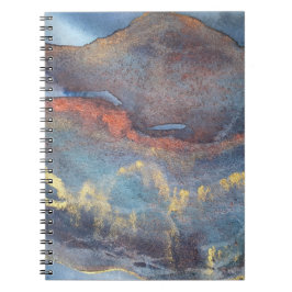 Abstrakt Navy Blue Gold Watercolor Elegante Modern Notizblock