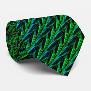 Abstrakt Neon Green Blue Design Krawatte