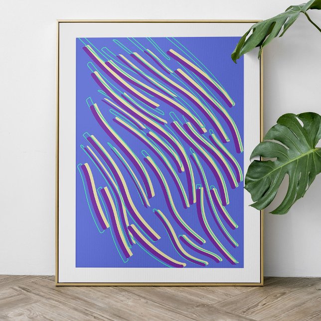 Abstrakt Neon Lines Poster (Von Creator hochgeladen)