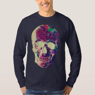 Abstrakt Neon Skull: Lebhaftes Chaos T-Shirt