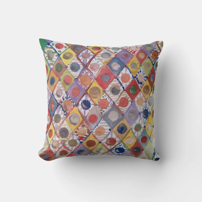 Abstrakt No 4 Spiel wie Kinder Malerei Kissen (Vorderseite)