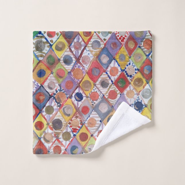 Abstrakt No 4 Spiel wie Kinder Malerei Waschlappen (Waschlappen)